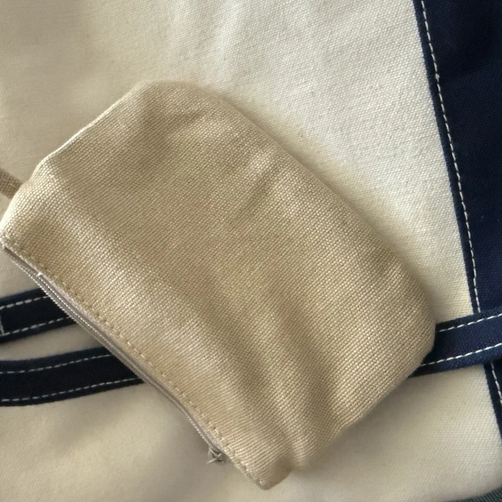 VTG Jennifer Moore Womens Large‎ Tote Bag Canvas Navy Trim Gingham Lined 90s